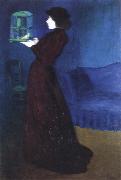 Jozsef Rippl-Ronai woman with a birdcage china oil painting reproduction